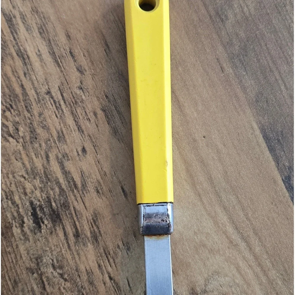 Maid of Honor Stainless Steel Serving Spoon Yellow Handle Vintage USA 11.5 Inch
